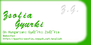 zsofia gyurki business card